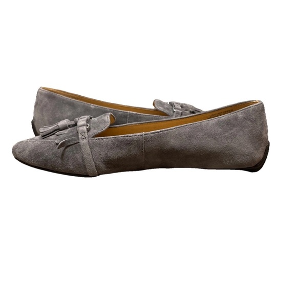 Talbots Francesca Gray Suede Tassel Tie Driving Moccasins Women Size 6.5M NWOB - Picture 4 of 6